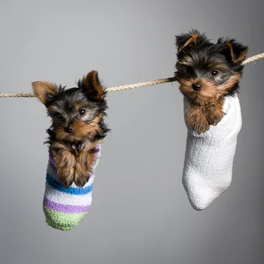 Yorkshire Terrier Puppies - Just Hanging Out Together